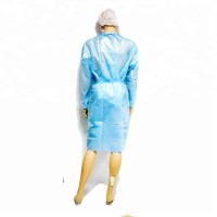 Waterproof personal hospital blue plastic isolation gowns